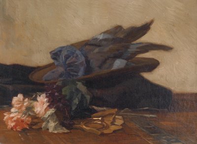 Still Life with Hat and Roses by Marinus van der Maarel